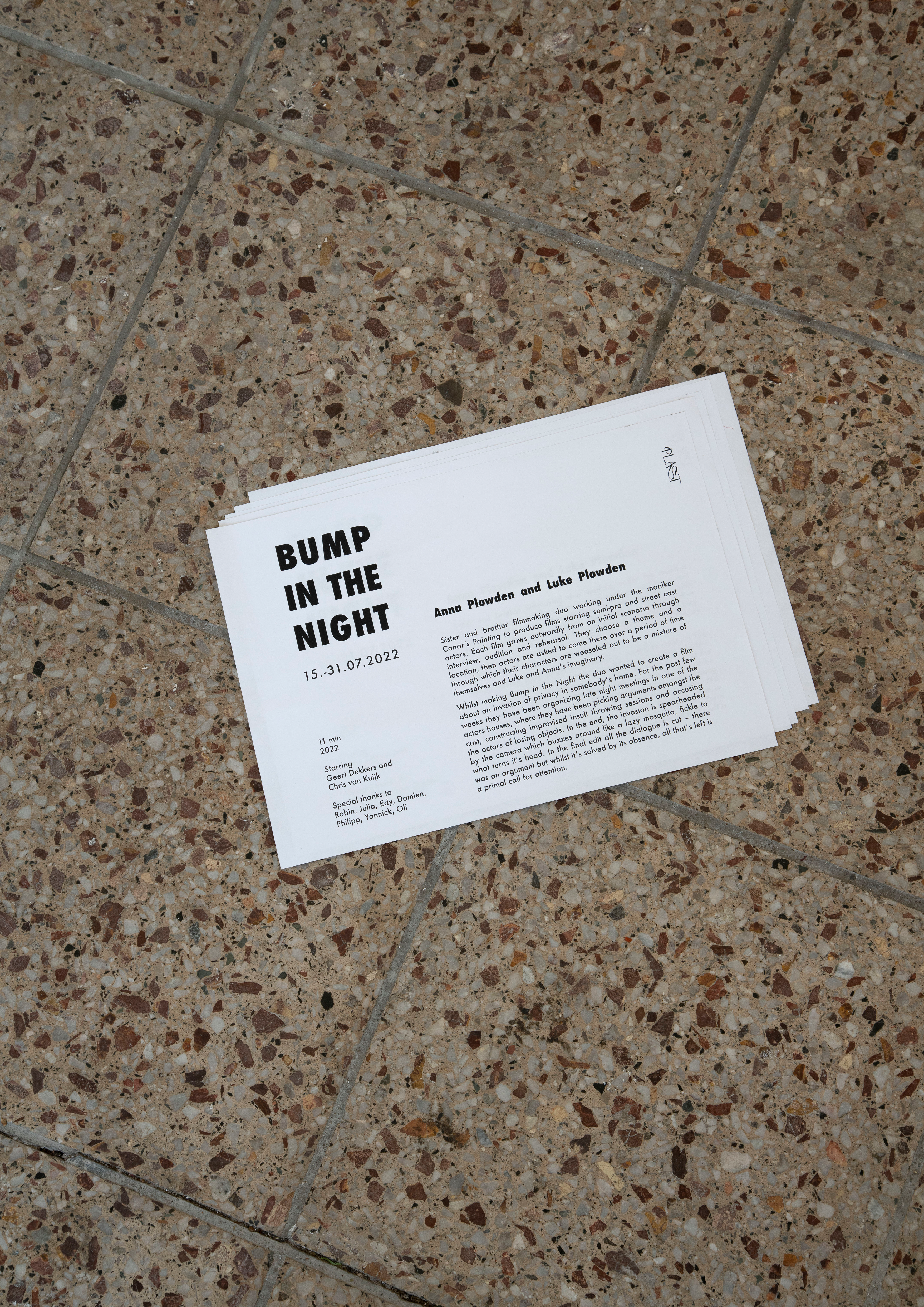 Bump in the night documentation